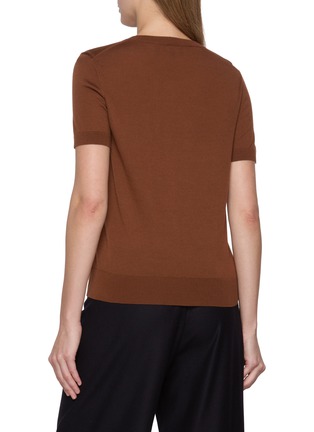 Back View - Click To Enlarge - THEORY - Crewneck Wool Knit T-Shirt