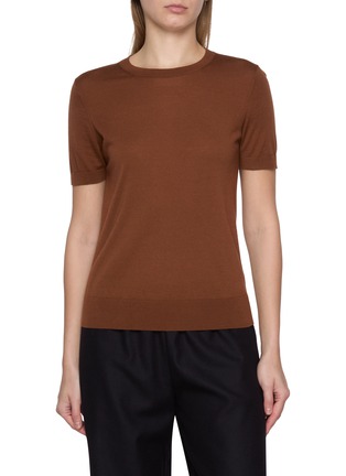 Main View - Click To Enlarge - THEORY - Crewneck Wool Knit T-Shirt