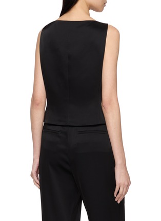 Back View - Click To Enlarge - THEORY - Boat Neck Satin Gilet