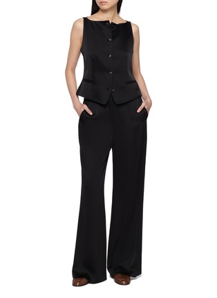 Figure View - Click To Enlarge - THEORY - Boat Neck Satin Gilet