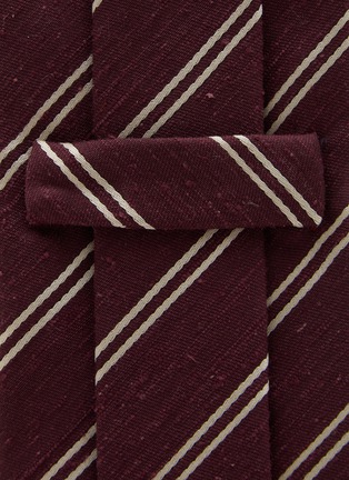 Detail View - Click To Enlarge - STEFANOBIGI MILANO - Striped Jacquard Silk Tie