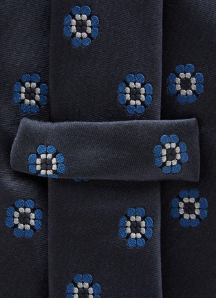 Detail View - Click To Enlarge - STEFANOBIGI MILANO - Floral Print Jacquard Silk Tie