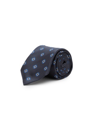 Main View - Click To Enlarge - STEFANOBIGI MILANO - Floral Print Jacquard Silk Tie