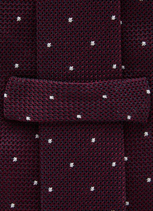 Detail View - Click To Enlarge - STEFANOBIGI MILANO - Pin Dot Granadine Silk Tie