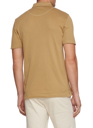 Back View - Click To Enlarge - SUNSPEL - Pocket Supima Cotton Polo Shirt