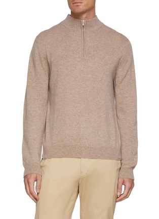 Main View - Click To Enlarge - SUNSPEL - Half Zip Cashmere Sweater