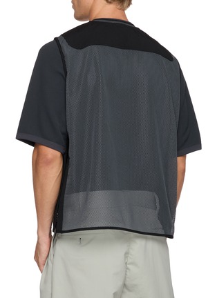 Back View - Click To Enlarge - GOLDWIN - Tonalith Mesh Half Zip Panelled Vest