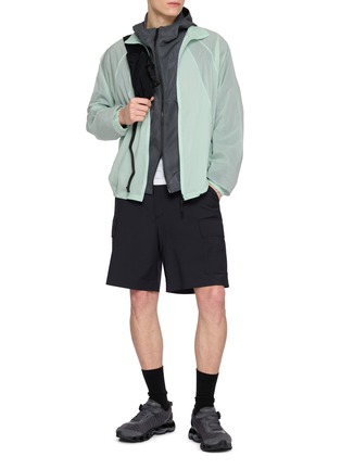 Figure View - Click To Enlarge - GOLDWIN - Mesh Panel Hooded Zip Jacket