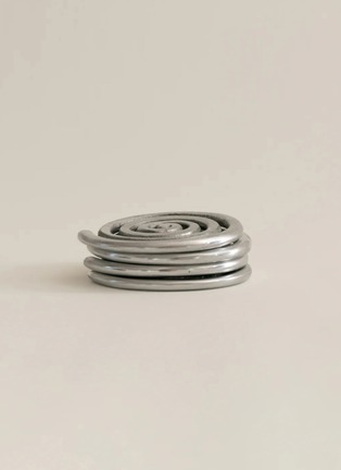 Detail View - Click To Enlarge - SOPHIE LOU JACOBSEN - Spiral Stainless Steel Coaster — Set Of 4