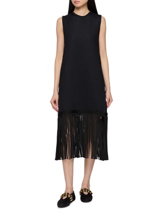 Main View - Click To Enlarge - PEPA POMBO - Numa Sleeveless Braided Fringe Dress