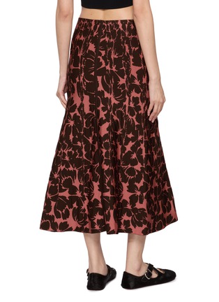 Back View - Click To Enlarge - PEPA POMBO - Nira Floral Knit Midi Skirt