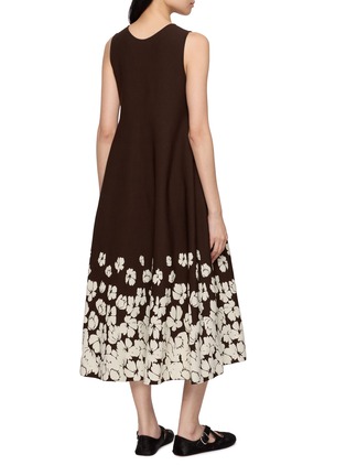 Back View - Click To Enlarge - PEPA POMBO - Alba Sleeveless Floral Midi Dress