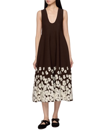 Main View - Click To Enlarge - PEPA POMBO - Alba Sleeveless Floral Midi Dress