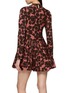 Back View - Click To Enlarge - PEPA POMBO - Floral Long Sleeve Knit Mini Dress