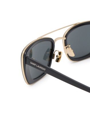 Detail View - Click To Enlarge - SAINT LAURENT - 90's Combi Recycled Acetete Rectangle Sunglasses