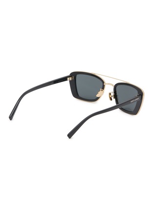 Figure View - Click To Enlarge - SAINT LAURENT - 90's Combi Recycled Acetete Rectangle Sunglasses