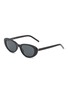 Main View - Click To Enlarge - SAINT LAURENT - Monogram Hinge XS Recycled Acetete Cat Eye Sunglasses