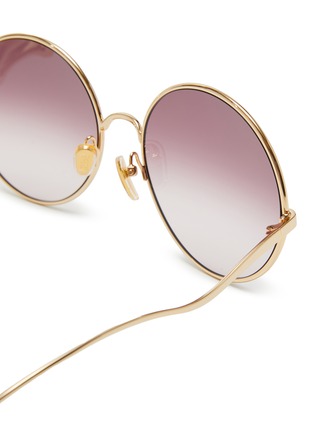 Detail View - Click To Enlarge - CHLOÉ - Chloé Iconic Metal Round Sunglasses