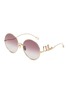Main View - Click To Enlarge - CHLOÉ - Chloé Iconic Metal Round Sunglasses