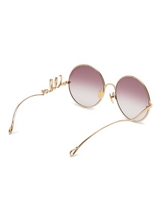 Figure View - Click To Enlarge - CHLOÉ - Chloé Iconic Metal Round Sunglasses