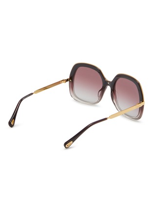 Figure View - Click To Enlarge - CHLOÉ - Leia Recycled Acetatae Metal Round Sunglasses