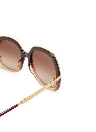 Detail View - Click To Enlarge - CHLOÉ - Leia Recycled Acetatae Metal Round Sunglasses