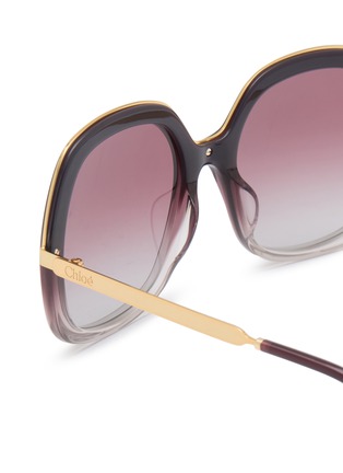 Detail View - Click To Enlarge - CHLOÉ - Leia Recycled Acetatae Metal Round Sunglasses