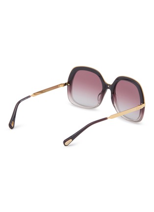 Figure View - Click To Enlarge - CHLOÉ - Leia Recycled Acetatae Metal Round Sunglasses