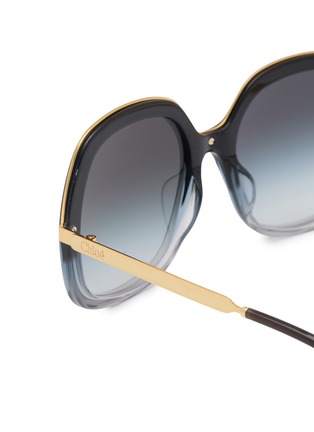 Detail View - Click To Enlarge - CHLOÉ - Leia Recycled Acetatae Metal Round Sunglasses