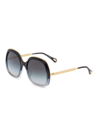 Main View - Click To Enlarge - CHLOÉ - Leia Recycled Acetatae Metal Round Sunglasses