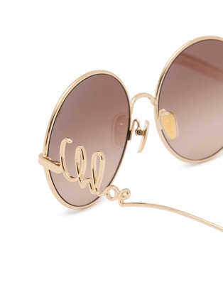 Detail View - Click To Enlarge - CHLOÉ - Chloé Iconic Metal Round Sunglasses