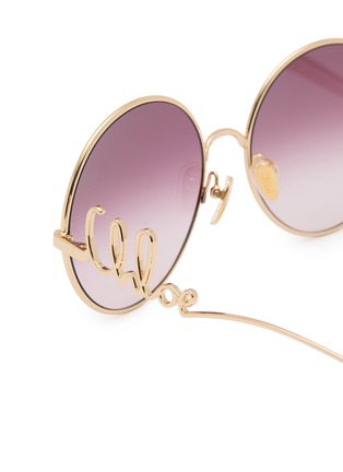 Detail View - Click To Enlarge - CHLOÉ - Chloé Iconic Metal Round Sunglasses