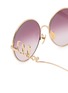 Detail View - Click To Enlarge - CHLOÉ - Chloé Iconic Metal Round Sunglasses