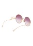 Figure View - Click To Enlarge - CHLOÉ - Chloé Iconic Metal Round Sunglasses