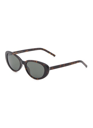 Main View - Click To Enlarge - SAINT LAURENT - Monogram Hinge XS Recycled Acetete Cat Eye Sunglasses