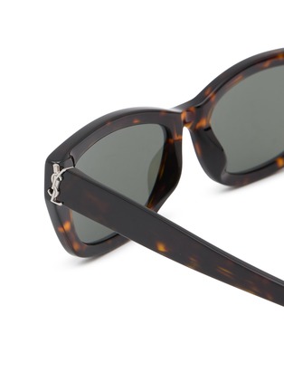 Detail View - Click To Enlarge - SAINT LAURENT - Monogram Hinge M Recycled Acetete Square Sunglasses