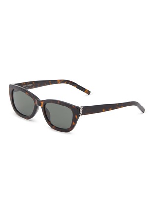 Main View - Click To Enlarge - SAINT LAURENT - Monogram Hinge M Recycled Acetete Square Sunglasses