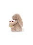 Back View - Click To Enlarge - JELLYCAT - Bashful Birthday Bunny — Beige