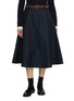 EDITION Circular Dark Wash Denim Midi Skirt