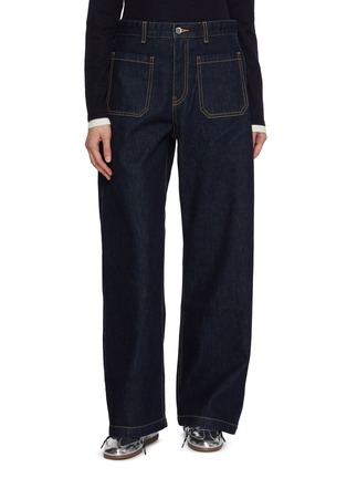 Main View - Click To Enlarge - EDITION - Front Patch Pocket Dark Wash Jeans