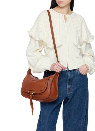 Front View - Click To Enlarge - CHLOÉ - Small Marcie Leather Shoulder Bag