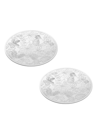 Detail View - Click To Enlarge - CHRISTOFLE - Bouquet Givré Glass Coaster — Set Of 2