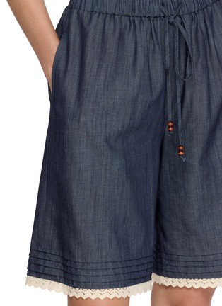  - EPINGLER - Lace Hem Drawstring Waistband Shorts