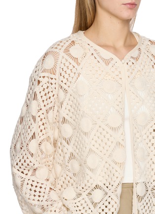  - EPINGLER - Crochet Openwork Cotton Cardigan Sleeveless Top Set