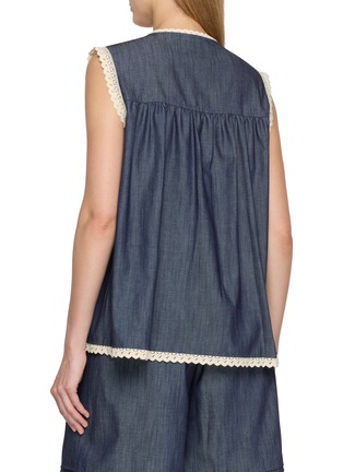 Back View - Click To Enlarge - EPINGLER - Lace Trim Tie Front Gilet