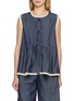 EPINGLER Lace Trim Tie Front Gilet