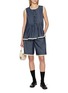 Figure View - Click To Enlarge - EPINGLER - Lace Trim Tie Front Gilet