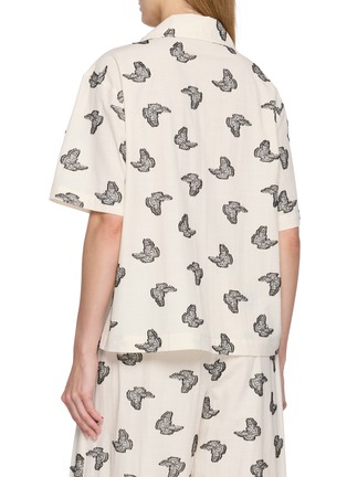 Back View - Click To Enlarge - EPINGLER - Butterfly Print Cotton Shirt