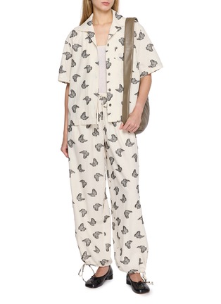 Figure View - Click To Enlarge - EPINGLER - Butterfly Print Cotton Shirt