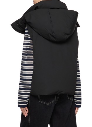 Back View - Click To Enlarge - NOIR - Hooded Puffer Down Gilet